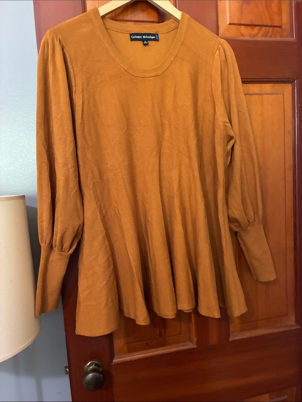 Catherine Malandrino Mustard Swing Tunic Top